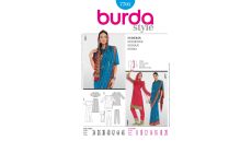 Strih Burda 7701 - Kostým na Indku, sárí