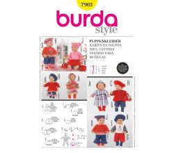 Strih Burda 7903 - Oblečenie pre bábiky