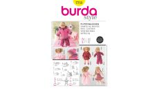 Strih Burda 7753 - Oblečky pre bábiky