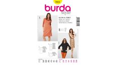 Strih Burda 7031 - Áčkové šaty, krajkové šaty s podšívkou, tričko