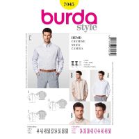 Strih Burda 7045 - Pánska košeľa