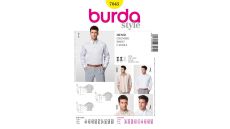 Strih Burda 7045 - Pánska košeľa