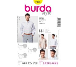 Strih Burda 7045 - Pánska košeľa