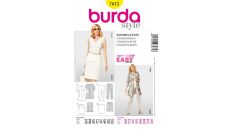 Strih Burda 7075 - Tielko, kabátik, rovná sukňa, nohavice