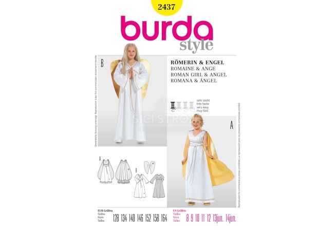 Strih Burda 2437 - Anjel, Rimanka