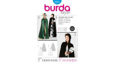 Strih Burda 2521 - Benátska noc, plášť, pelerína, kapucňa, Fantóm