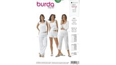 Strih Burda 7966 - Dámske nohavice a šortky