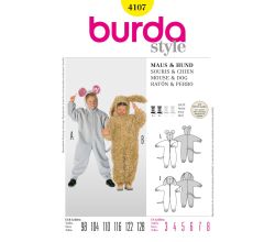 Strih Burda 4107 - Myška, psík