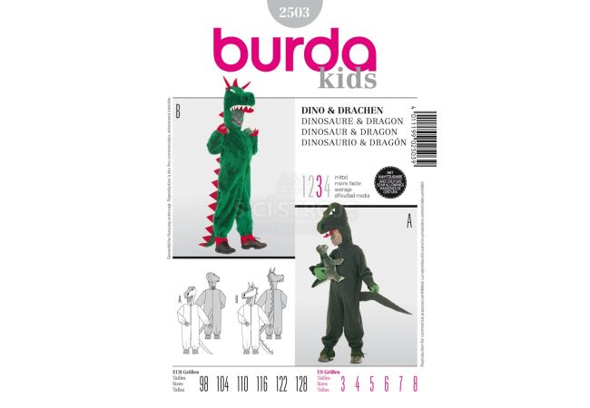 Strih Burda 2503 - Drak, dinosaurus