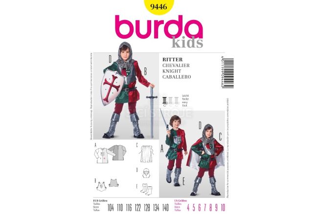 Strih Burda 9446 - Rytier