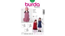 Strih Burda 9447 - Detské áčkové šaty, balónové šaty