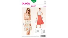 Strih Burda 6903 - Jednoduchá zvonová sukňa, dlhá letná sukňa