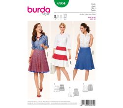 Strih Burda 6904 - Áčková sukňa, letná sukňa