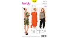 Strih Burda 6914 - Balónové šaty, top