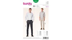Strih Burda 6933 - Pánske nohavice, nohavice s pukmi