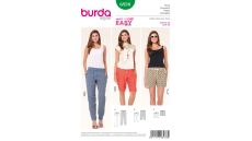 Strih Burda 6938 - Jednoduché nohavice, bermudy, šortky