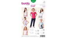 Strih Burda 9439 - Detské jednoduché tielko, tričko
