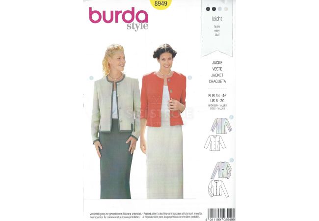 Strih Burda 8949 - Dámske sako