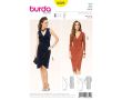 Strih Burda 6829 - Zavinovacie šaty, džersejové šaty, kokteilové šaty