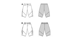 Strih Burda 9199 - Detské háremové nohavice