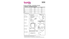 Strih Burda 9200 - Detský školský program: peračník, vrece na telocvik a školský kužeľ