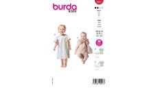 Strih Burda 9201 - Detské šaty s elastickým pásom