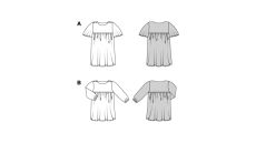 Strih Burda 9201 - Detské šaty s elastickým pásom