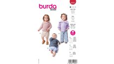 Strih Burda 9202 - Detské bavlnené nohavice a kraťasy s elastickým pásom