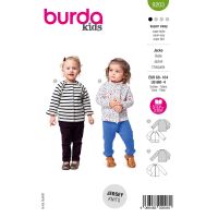 Strih Burda 9203 - Detská bunda s volánikmi
