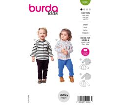 Strih Burda 9203 - Detská bunda s volánikmi