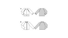 Strih Burda 9203 - Detská bunda s volánikmi