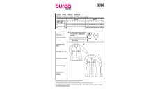 Strih Burda 9206 - Dievčenské košeľové šaty