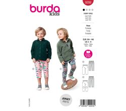 Strih Burda 9208 - Detské bežecké nohavice