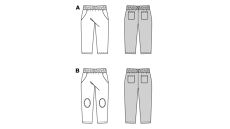 Strih Burda 9208 - Detské bežecké nohavice