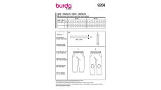 Strih Burda 9208 - Detské bežecké nohavice