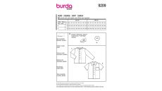 Strih Burda 9209 - Chlapčenské tričko so stojačikom a košeľa s krátkym rukávom a náprsným vreckom