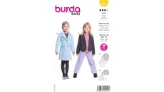 Strih Burda 9215 - Dievčenské kabát a športové sako z buklé