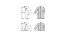 Strih Burda 9215 - Dievčenské kabát a športové sako z buklé