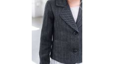 Strih Burda 9215 - Dievčenské kabát a športové sako z buklé