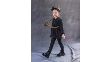 Strih Burda 9216 - Dievčenské šaty s mašľou a blúzka s golierom Peter Pan