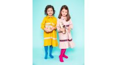 Strih Burda 9217 - Dievčenské šaty s XXL lemom, volánikmi a dlhými rukávmi