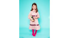 Strih Burda 9217 - Dievčenské šaty s XXL lemom, volánikmi a dlhými rukávmi