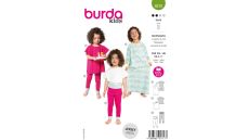 Strih Burda 9218 - Dievčenské legíny a nočné košele
