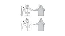 Strih Burda 9219 - Detský župan