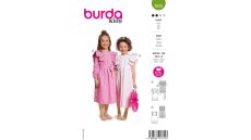 Strih Burda 9220 - Dievčenské slávnostné šaty s volánikmi