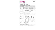 Strih Burda 9220 - Dievčenské slávnostné šaty s volánikmi