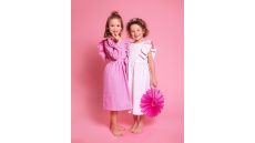 Strih Burda 9220 - Dievčenské slávnostné šaty s volánikmi