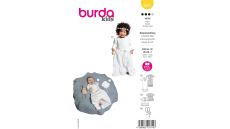 Strih Burda 9221 - Detské krstinové šaty a čiapky