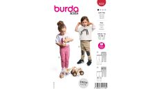 Strih Burda 9222 - Detské elastické nohavice