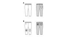 Strih Burda 9222 - Detské elastické nohavice